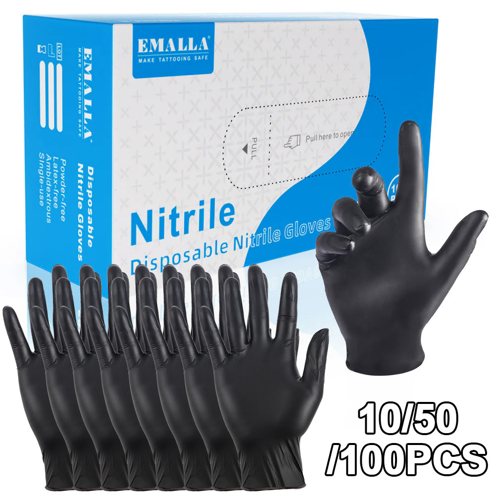 100/50/10 قطعة المتاح النتريل  - مراجعة Disposable Gloves Nitrile وسعره