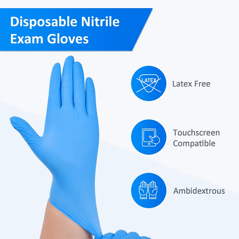 100 قطعة من قفازات النتريل الز - مراجعة Disposable Gloves Nitrile وسعره