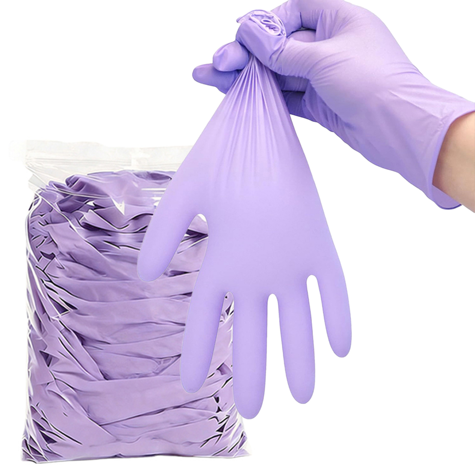 50/100 قطعة من قفازات النتريل  - مراجعة Disposable Gloves Nitrile وسعره