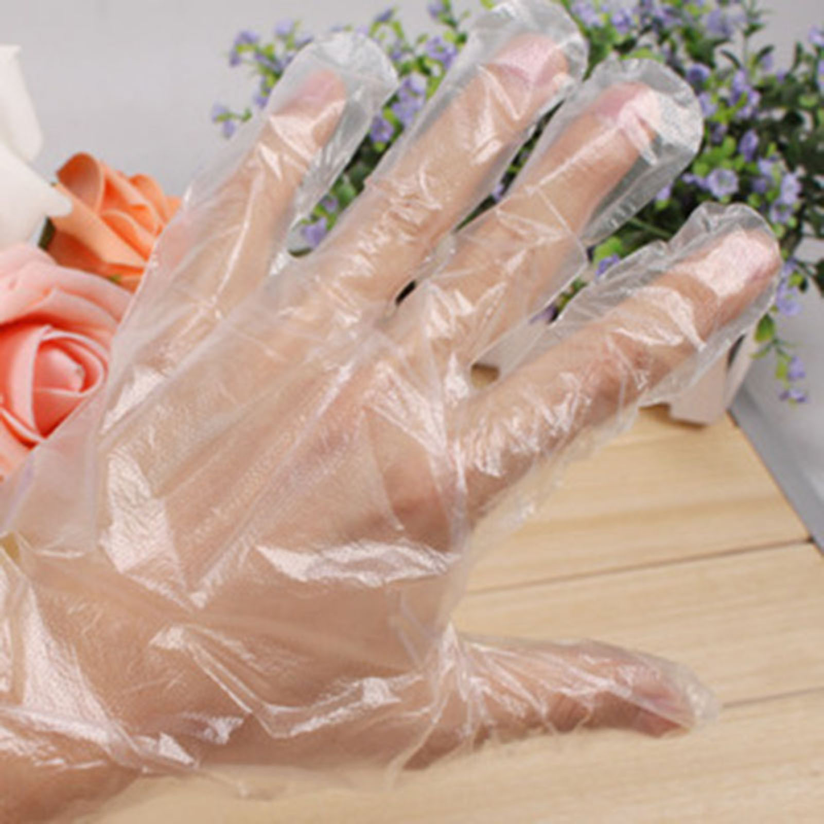 الجملة 100 قطعة قفازات بلاستيك - مراجعة Disposable Gloves Nitrile وسعره