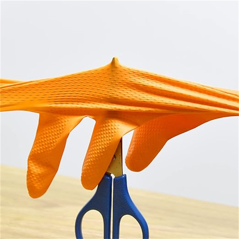 قفازات النتريل البرتقالية شديد - مراجعة Disposable Gloves Nitrile وسعره