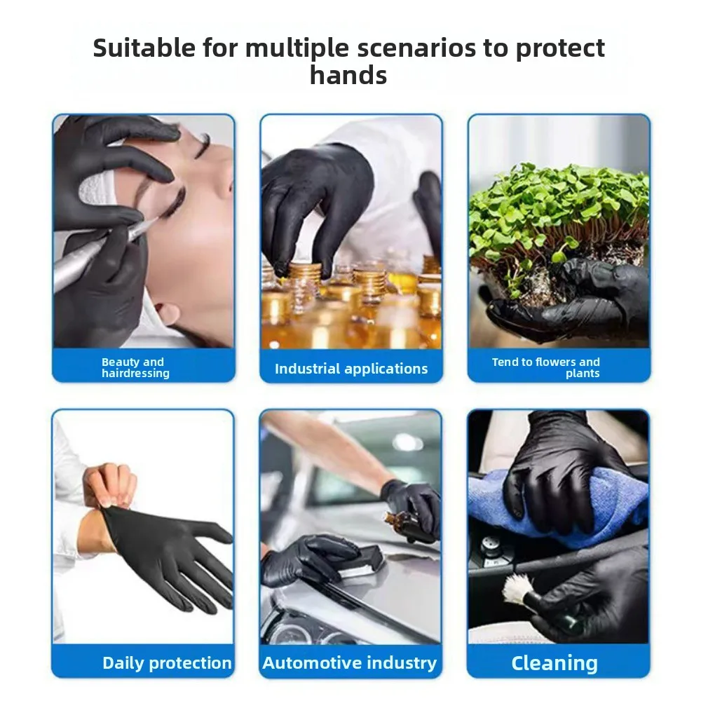 قفازات نيتريل مركبة للاستخدام  - مراجعة Disposable Gloves Nitrile وسعره